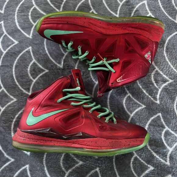 Nike LeBron 10 Christmas 2012 Red/Green OG Basketball Shoe Sz 10.5 main image 6